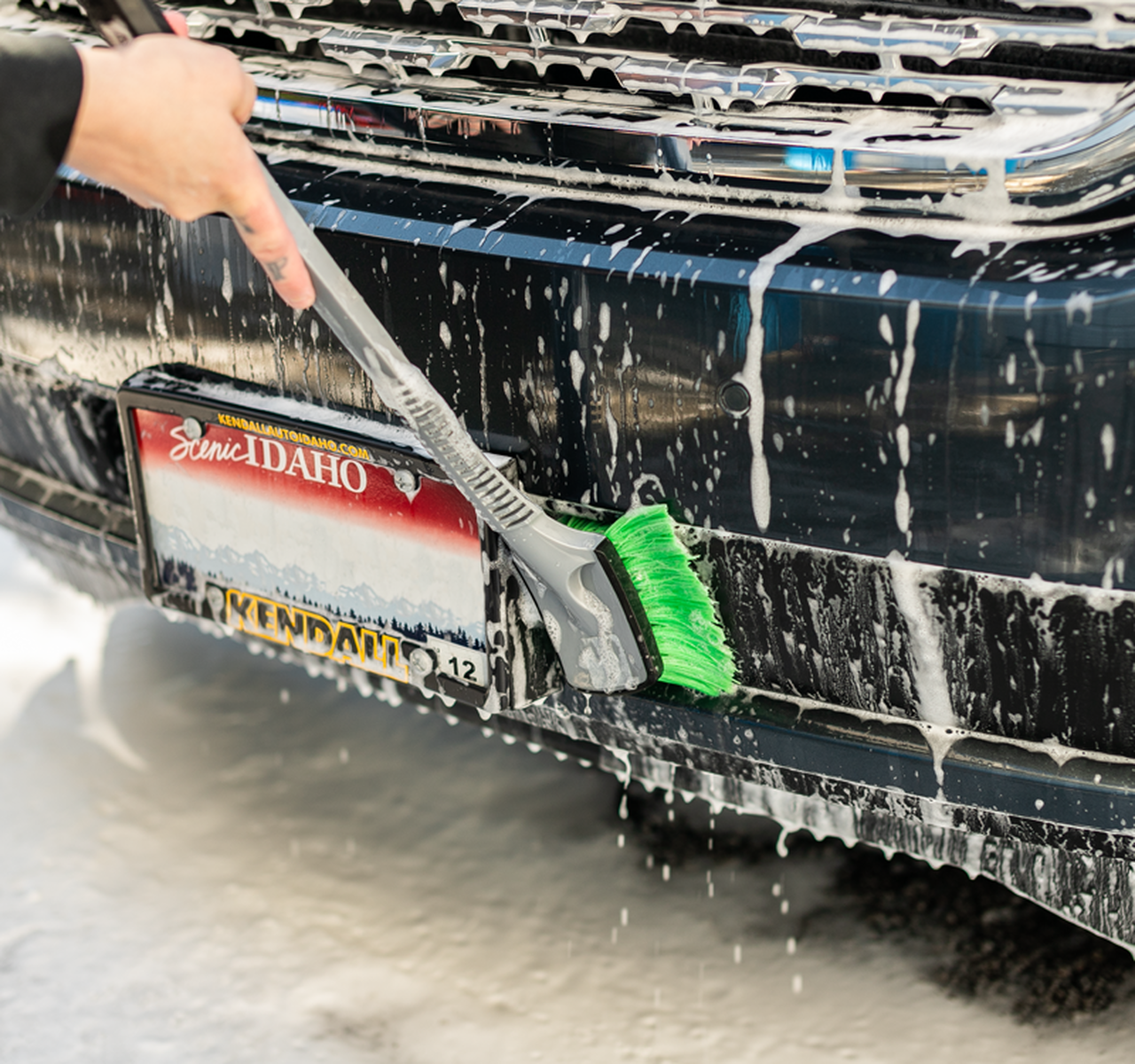 The Rag Company - Soft Grip Wheel And Body Brush Short and Long Handle Kit