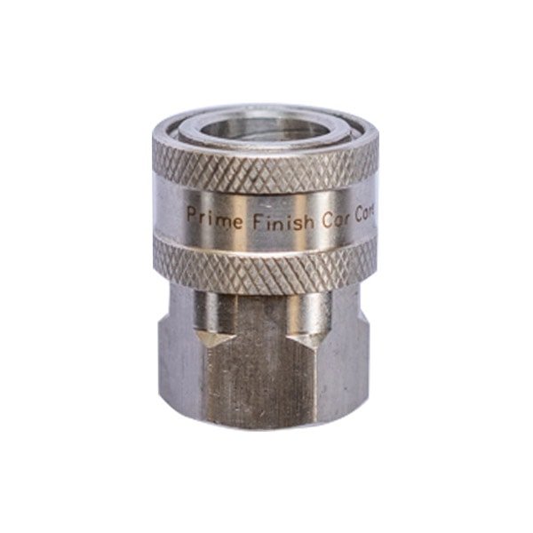 BSP 3/8" Female Stainless Quick Disconnect Coupler - Prime Finish Car Care