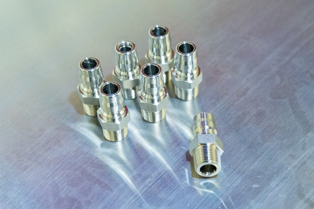 BSP 3/8" Male Stainless Quick Disconnect Plug - Prime Finish Car Care