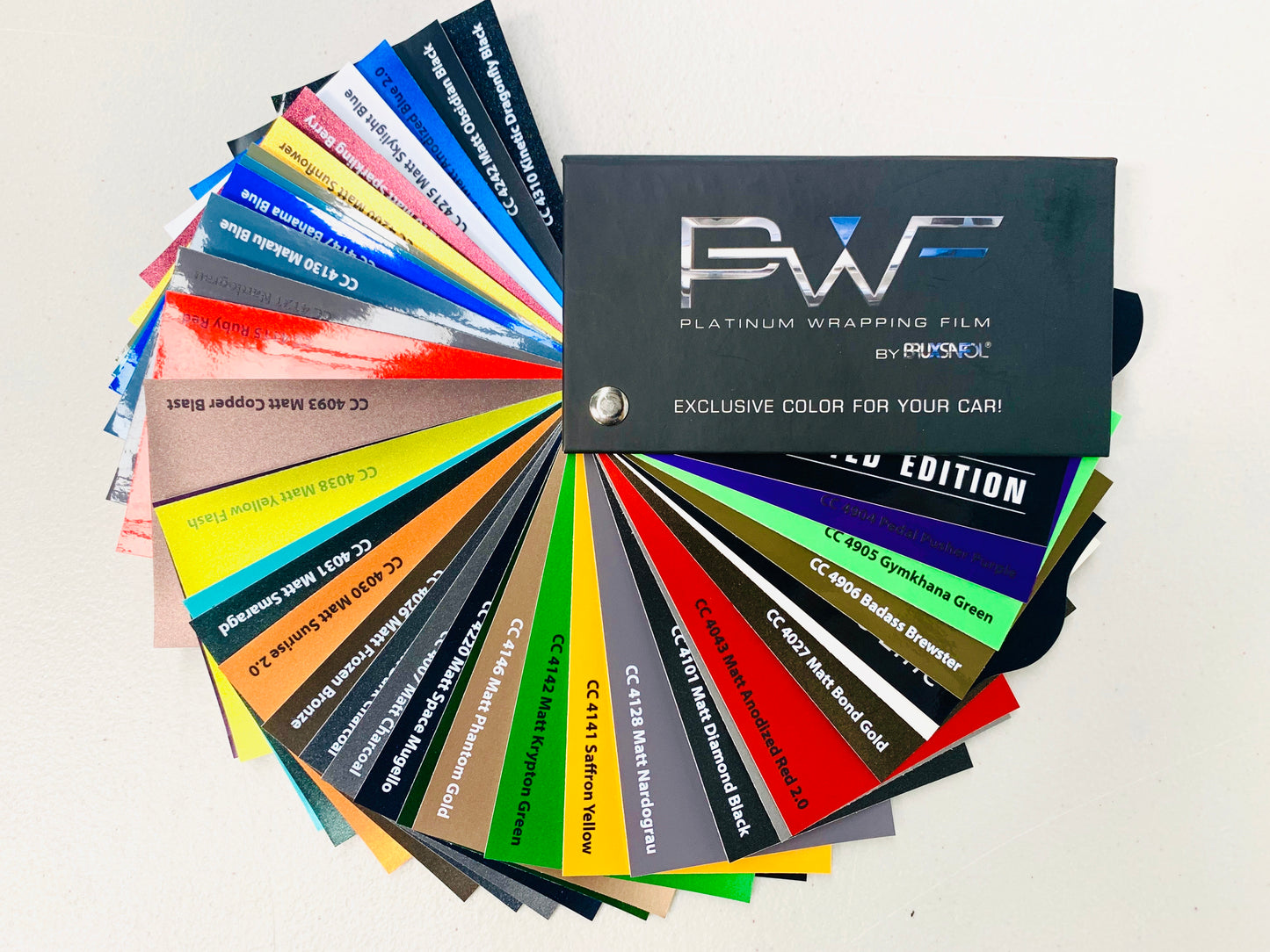 Platinum Wrapping Film (PWF) Color Swatch Book Jul 2022 Version