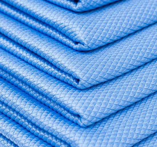 Micro Blue Rag The Rag Company – Blue Diamond Microfiber Glass Towel – 40cm x 60cm ...