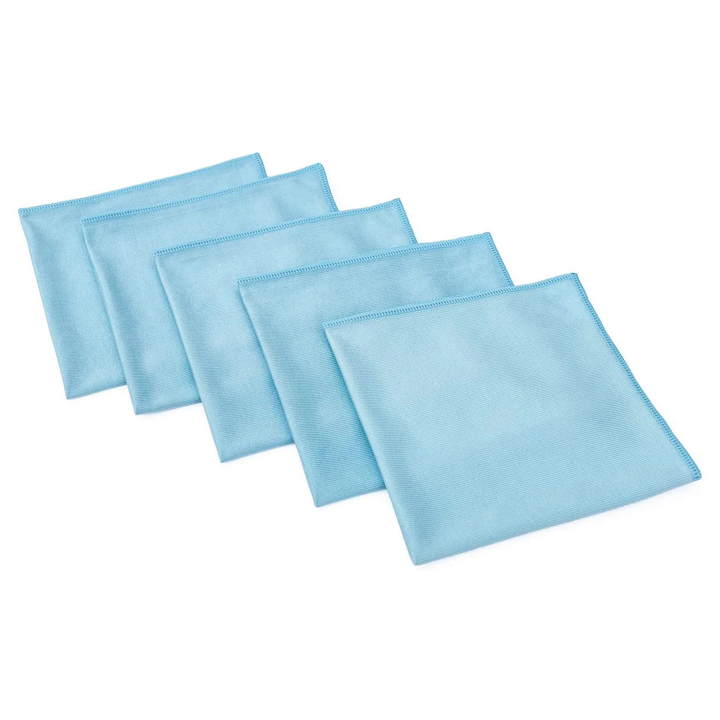The Rag Company - Premium Korean Blue Glass & Window Towels – 40cm x 40cm Pack of 5