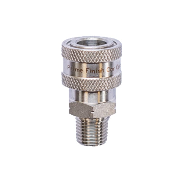 NPT 1/4" Male Stainless Quick Disconnect Coupler - Prime Finish Car Care