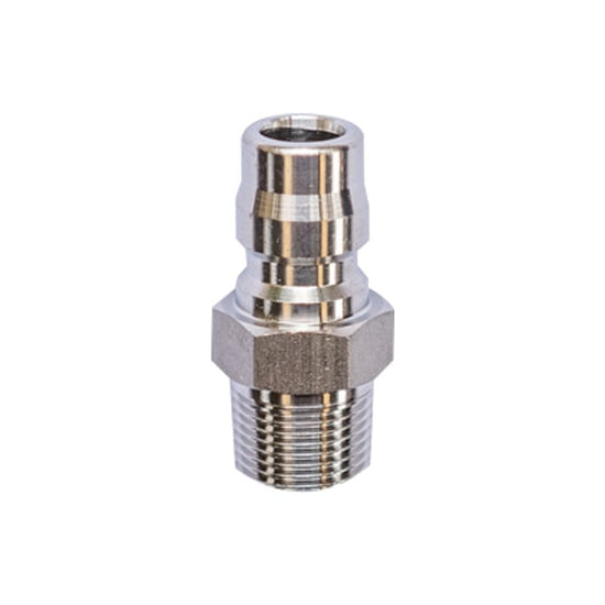 Load image into Gallery viewer, BSP 3/8&amp;quot; Male Stainless Quick Disconnect Plug - Prime Finish Car Care
