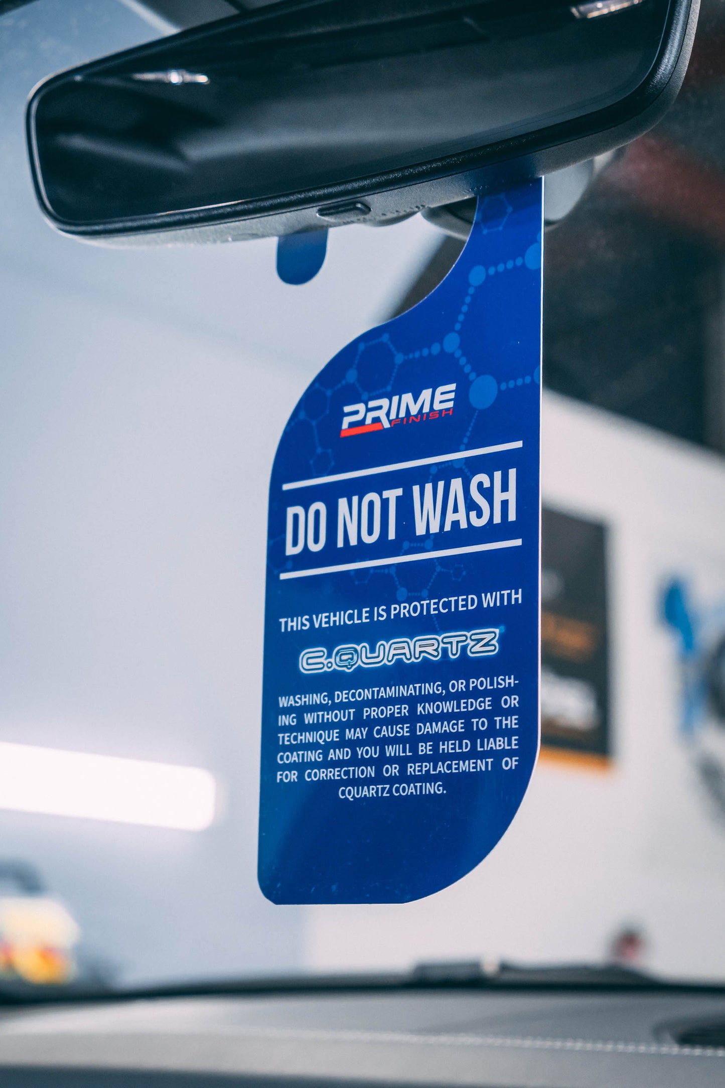 Do Not Wash PVC Hanger - Prime Finish Car Care