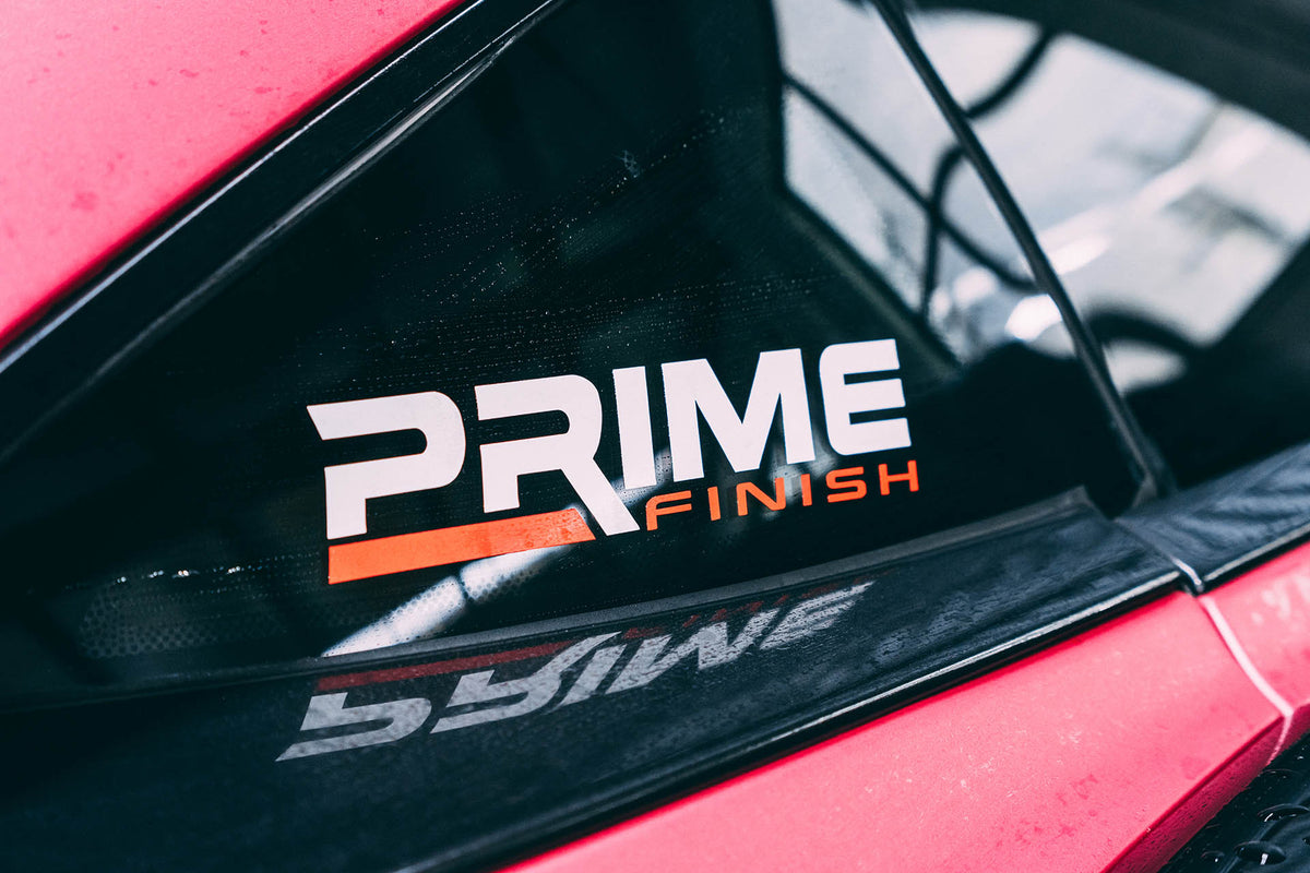 Prime Finish Logo Decal Sticker X2 Prime Finish Car Care