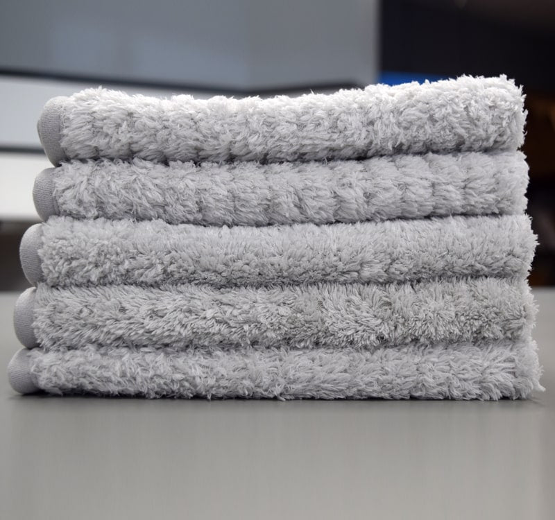 The Rag Company - Platinum Pluffle Microfiber Detailing Towels -  Professional Korean 70/30 Blend, Plush Waffle Weave, 480gsm, 16in x 16in,  Ice Grey
