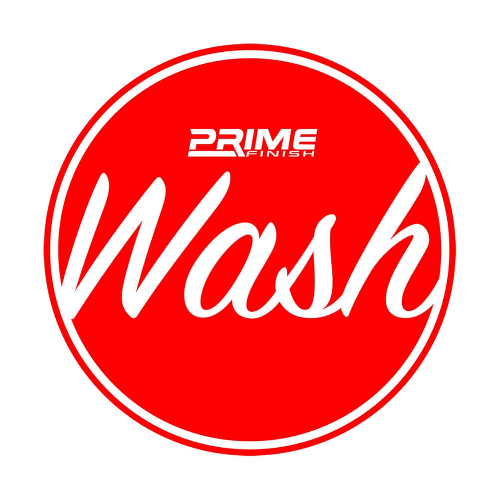 Wash Bucket Water Proof Vinyl Sticker - Red - Prime Finish Car Care